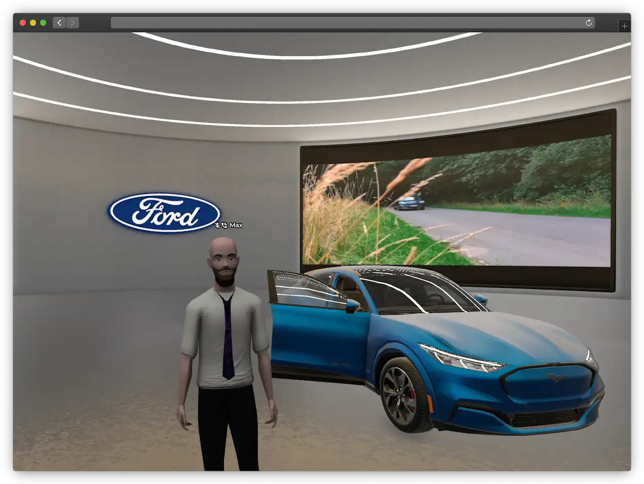 Max im virtuellen Showroom von Ford rahenbrock